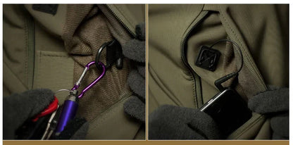 Windjacke | Mit Kapuze | Taktisch | Outdoor-Jacke | Wasserdichte Regenjacke für Männer-Chaps Herrenmode