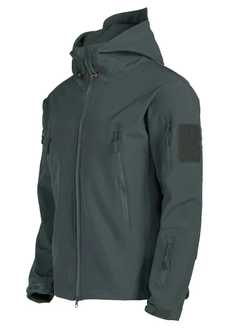 Windjacke | Mit Kapuze | Taktisch | Outdoor-Jacke | Wasserdichte Regenjacke für Männer-Chaps Herrenmode