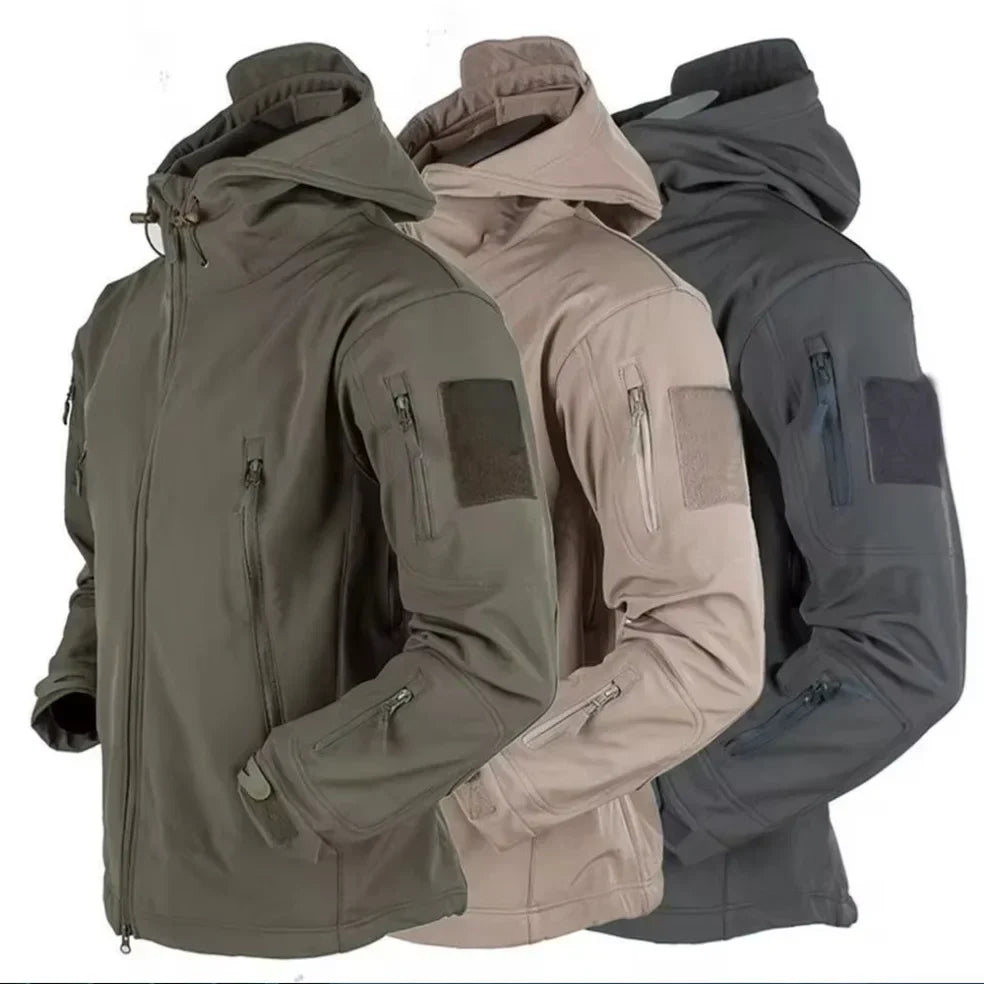 Windjacke | Mit Kapuze | Taktisch | Outdoor-Jacke | Wasserdichte Regenjacke für Männer-Chaps Herrenmode