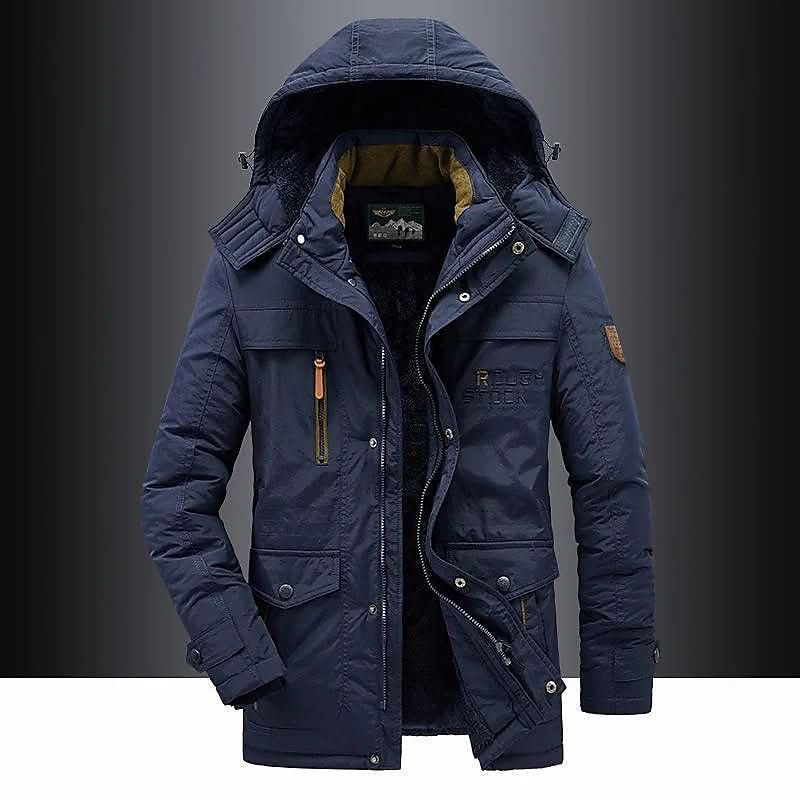 Winter Parka - Warme, mit Fleece gefütterte Winterjacke mit Kapuze für Männer-Chaps Herrenmode