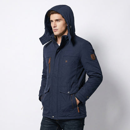 Winter Parka - Warme, mit Fleece gefütterte Winterjacke mit Kapuze für Männer-Chaps Herrenmode
