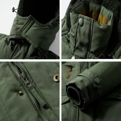 Winter Parka - Warme, mit Fleece gefütterte Winterjacke mit Kapuze für Männer-Chaps Herrenmode