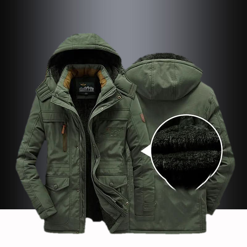 Winter Parka - Warme, mit Fleece gefütterte Winterjacke mit Kapuze für Männer-Chaps Herrenmode