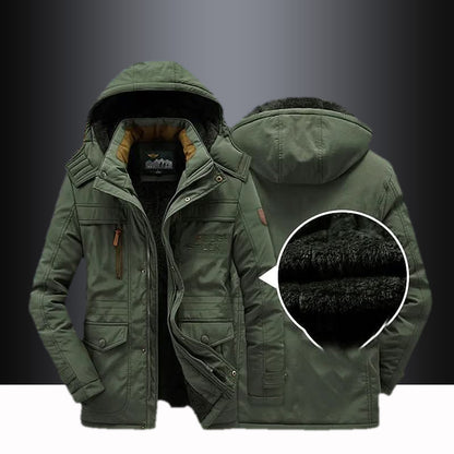 Winter Parka - Warme, mit Fleece gefütterte Winterjacke mit Kapuze für Männer-Chaps Herrenmode