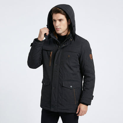 Winter Parka - Warme, mit Fleece gefütterte Winterjacke mit Kapuze für Männer-Chaps Herrenmode