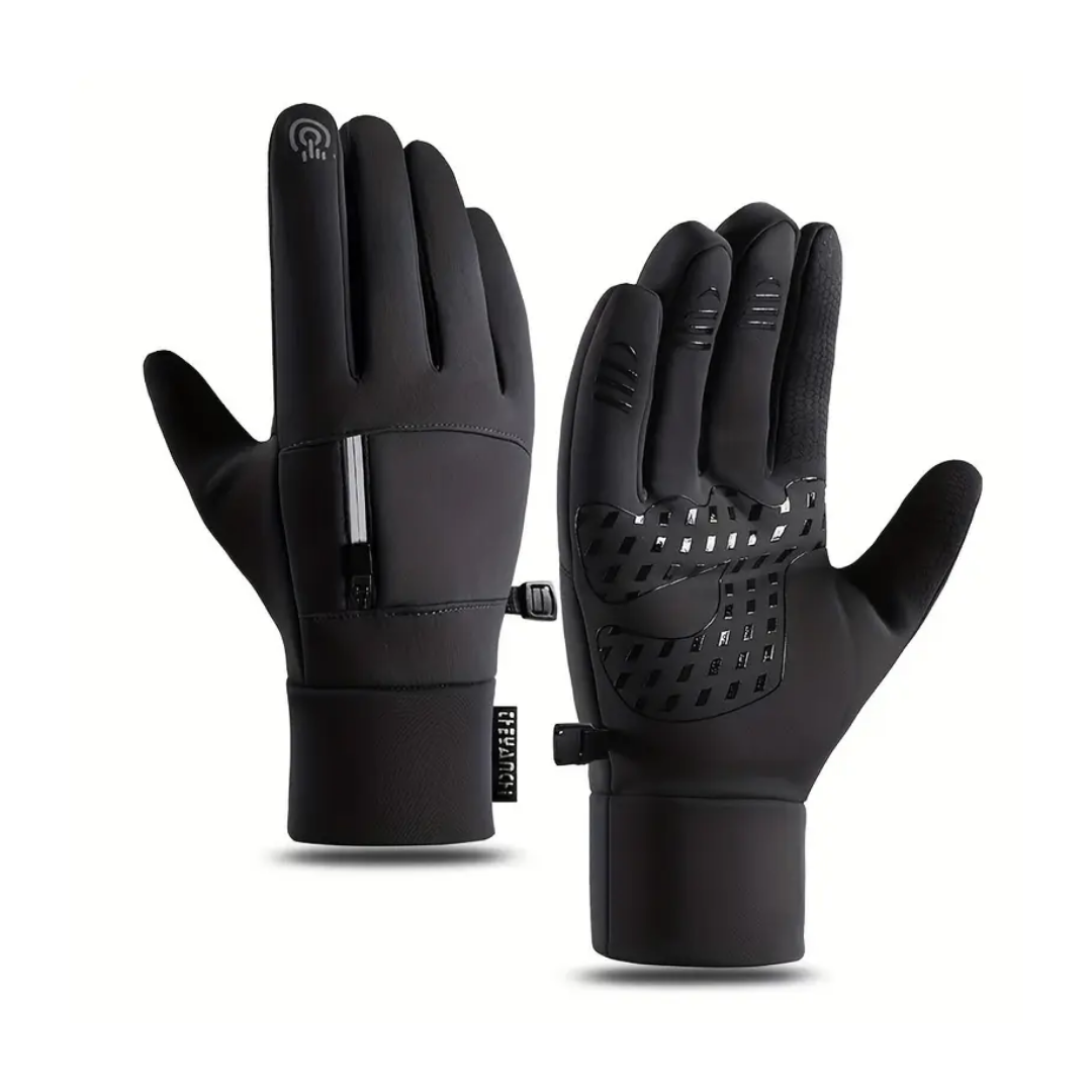 Winterhandschuhe Herren | Fleecefutter | Reißverschlussfach | Touchscreen-Chaps Herrenmode