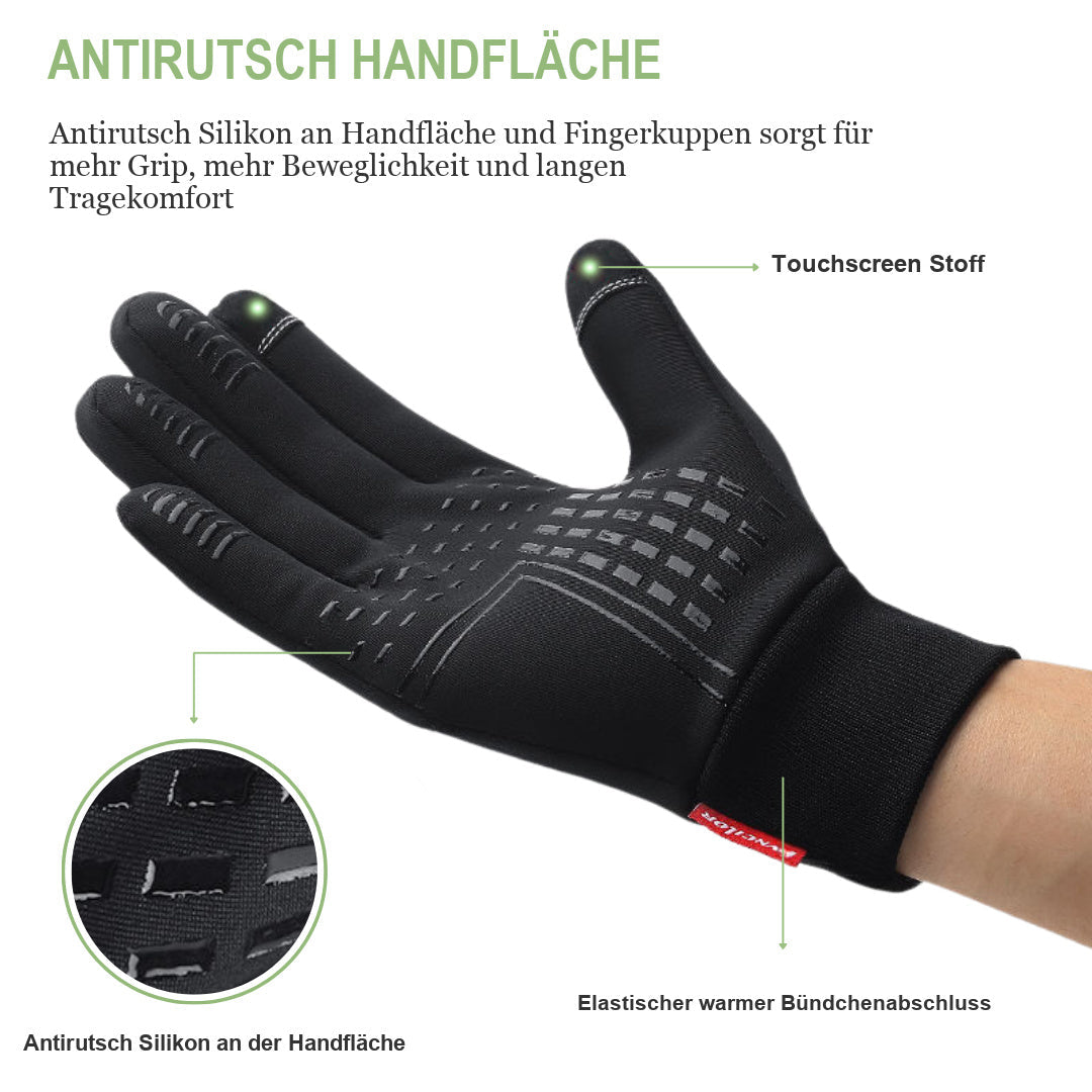 Winterhandschuhe Herren | Fleecefutter | Reißverschlussfach | Touchscreen-Chaps Herrenmode