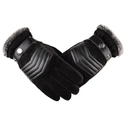 Winterhandschuhe – Warm – mit Fell gefüttert – Touchscreen-Handschuhe – Herrenhandschuhe-Chaps Herrenmode