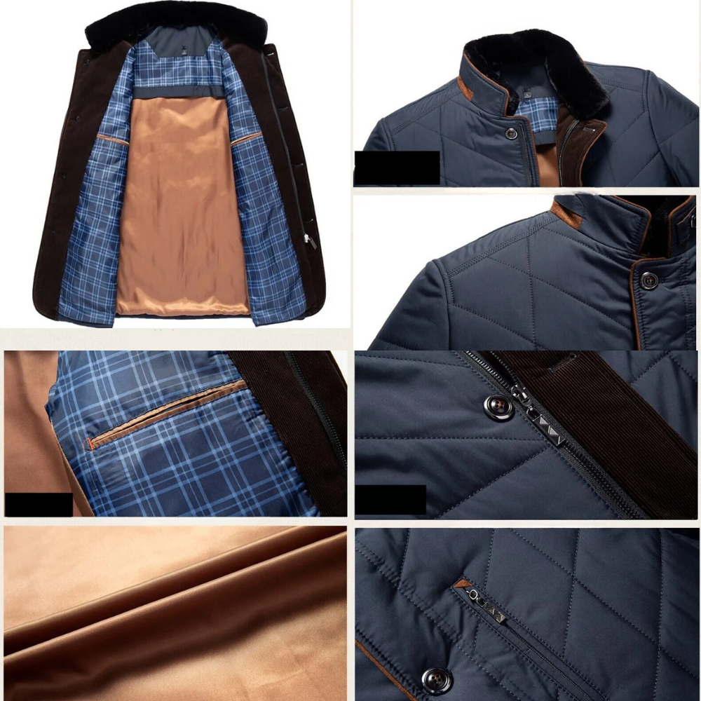 Winterjacke | Gefüttert | Reißverschluss | Daunenjacke | Herrenjacke-Chaps Herrenmode