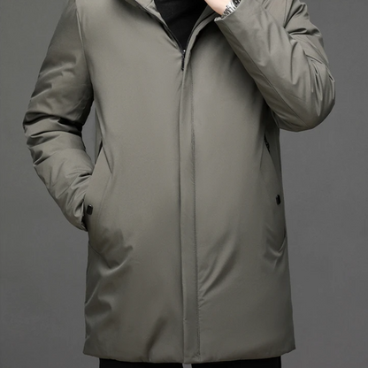 Winterjacke – Herren-Winterparka mit Kapuze und Reißverschluss-Chaps Herrenmode