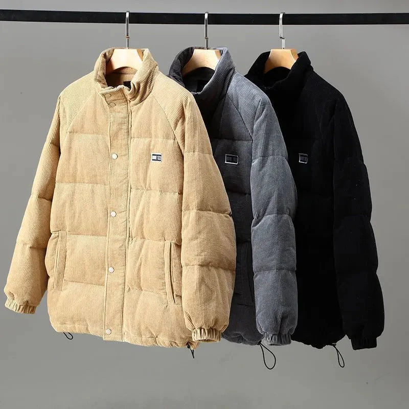 Winterjacke - Herren Zip-Up Cord - Puffer-Daunenjacke-Chaps Herrenmode
