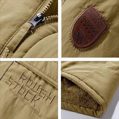 Winterjacke | Mit Fleece gefüttert | Mit Kapuze | Winterparka | Herrenmantel-Chaps Herrenmode