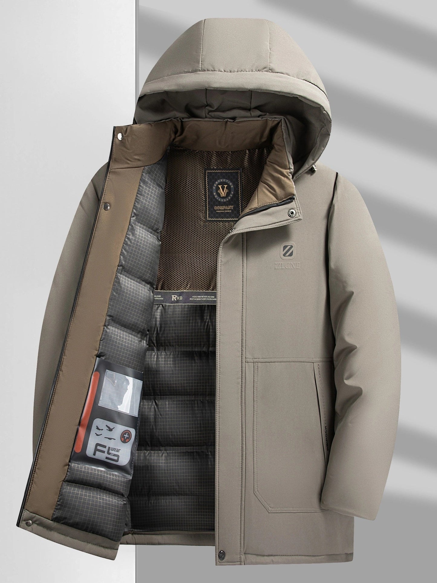 Winterjacke | Warm | Gefüttert | Kapuzenjacke | Herrenmantel-Chaps Herrenmode