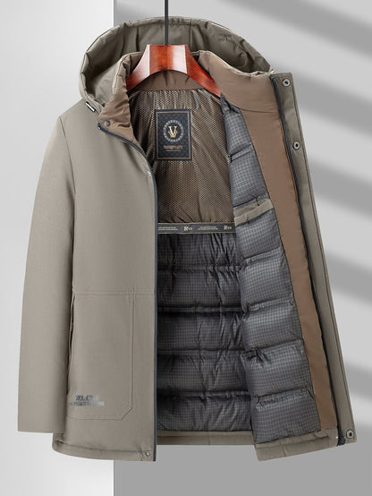 Winterjacke | Warm | Gefüttert | Kapuzenjacke | Herrenmantel-Chaps Herrenmode