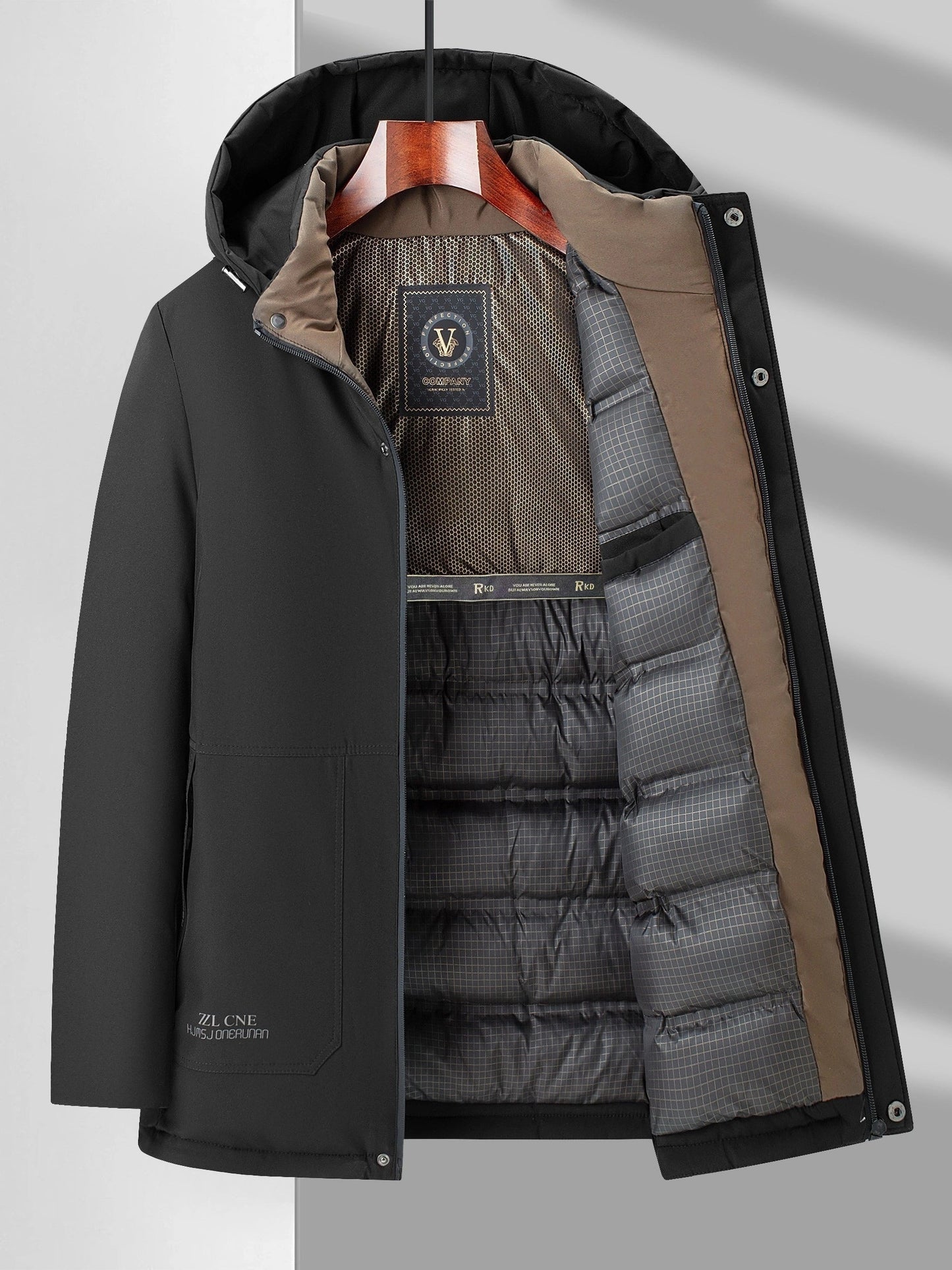 Winterjacke | Warm | Gefüttert | Kapuzenjacke | Herrenmantel-Chaps Herrenmode