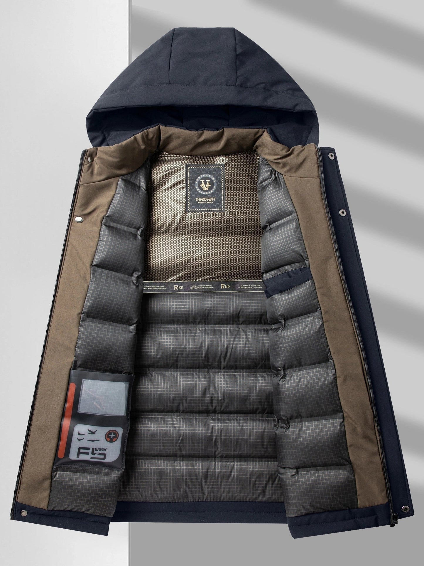 Winterjacke | Warm | Gefüttert | Kapuzenjacke | Herrenmantel-Chaps Herrenmode