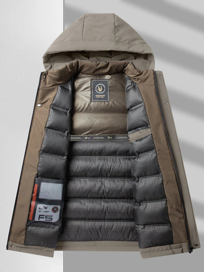 Winterjacke | Warm | Gefüttert | Kapuzenjacke | Herrenmantel-Chaps Herrenmode