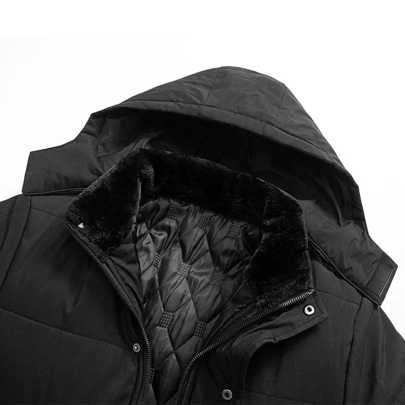 Winterjacke - Winterparka mit Kapuze und Steppfutter für Männer-Chaps Herrenmode