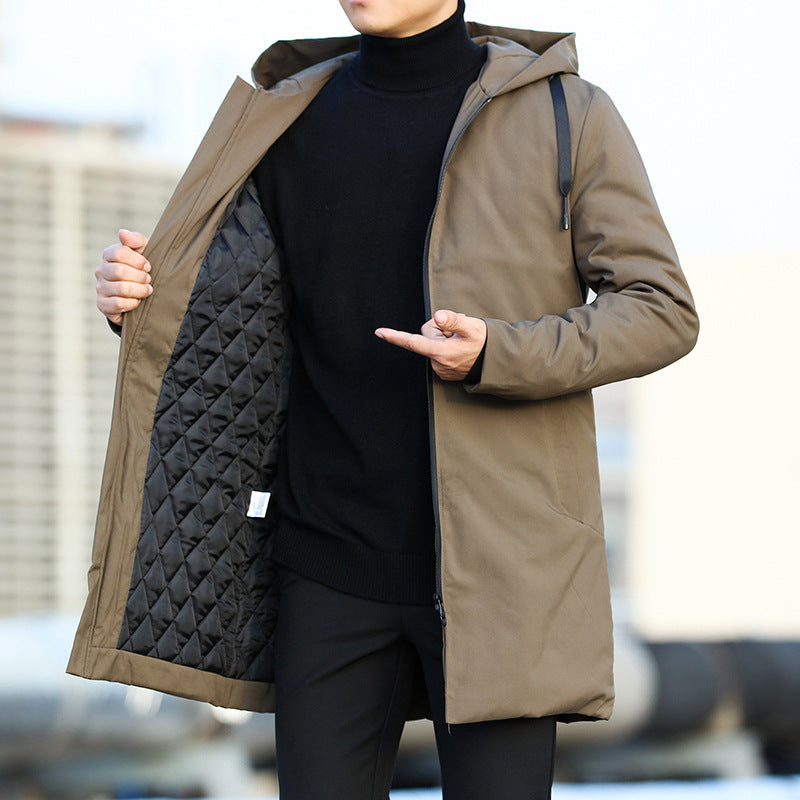 Winterparka – Gefütterte, Wasserdichte Winterjacke Mit Kapuze Für Herren-Braun-M-Chaps Herrenmode
