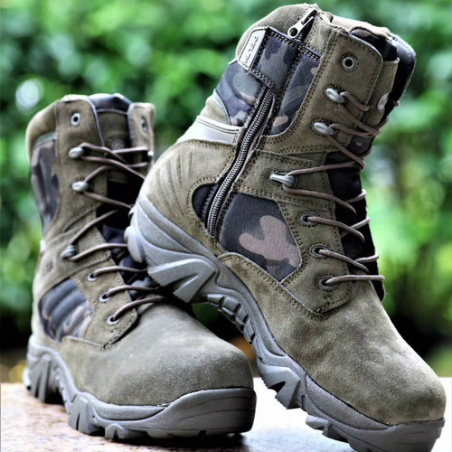 Winterstiefel - Herren Reißverschluss Antirutsch-Wanderstiefel Outdoor-Grün-38-Chaps Herrenmode