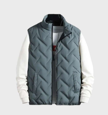 Winterweste | Ärmellos | Mit Reißverschluss | Gefütterte Weste | Winterkleidung für Herren-Grün-M-Chaps Herrenmode