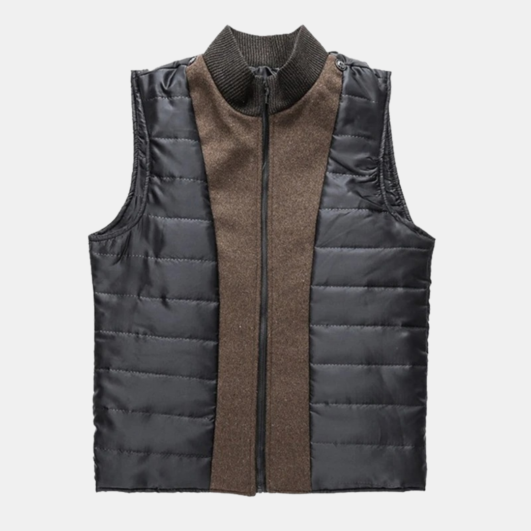 Wolljacke – mit Reißverschluss – Stehkragen – wattierte Innenjacke – Winterjacke-Chaps Herrenmode