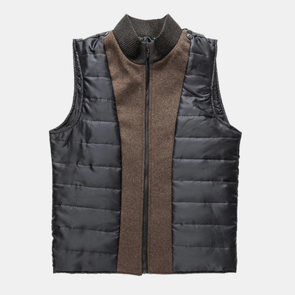 Wolljacke – mit Reißverschluss – Stehkragen – wattierte Innenjacke – Winterjacke-Chaps Herrenmode