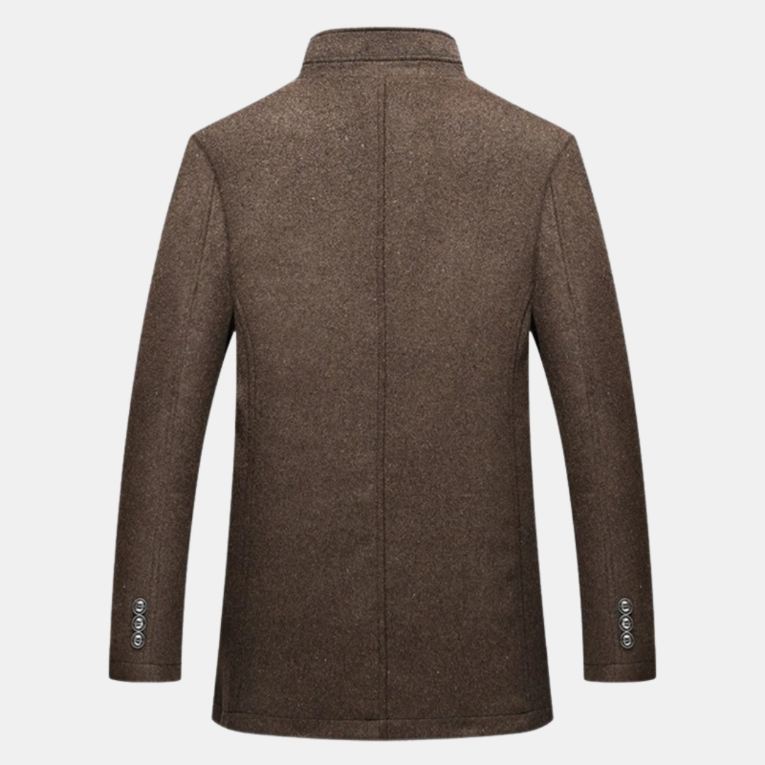 Wolljacke – mit Reißverschluss – Stehkragen – wattierte Innenjacke – Winterjacke-Chaps Herrenmode