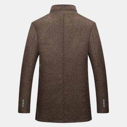 Wolljacke – mit Reißverschluss – Stehkragen – wattierte Innenjacke – Winterjacke-Chaps Herrenmode
