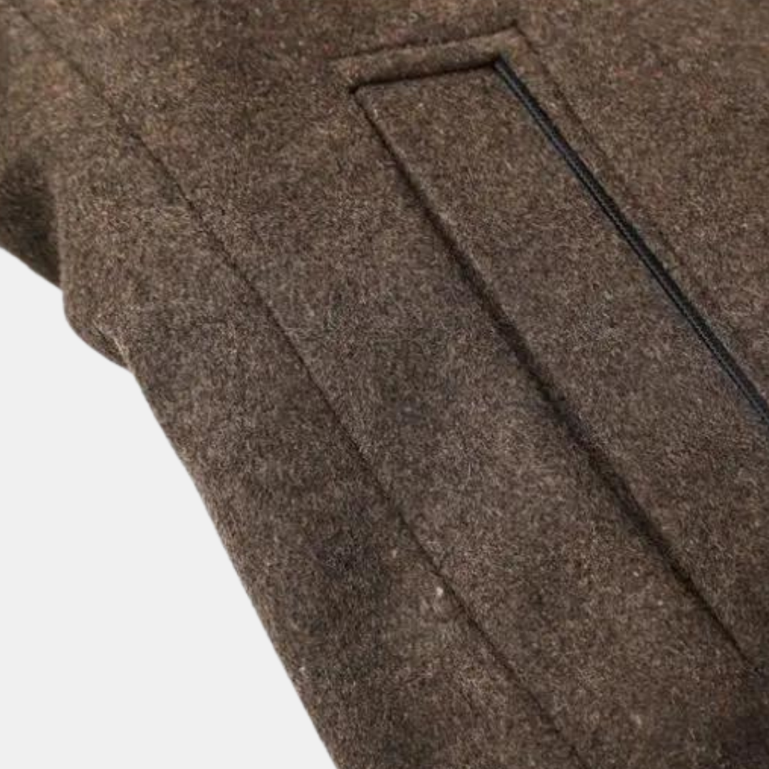 Wolljacke – mit Reißverschluss – Stehkragen – wattierte Innenjacke – Winterjacke-Chaps Herrenmode