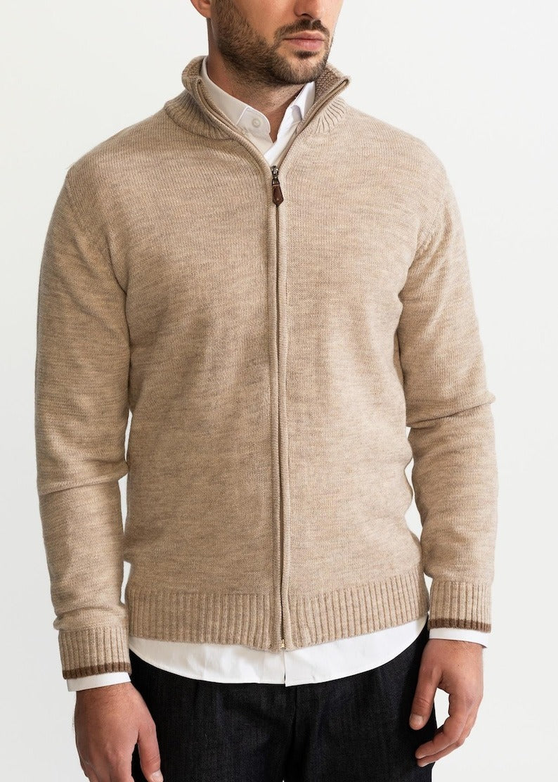 Zip-Up Cardigan – Strickjacke mit durchgehendem Reißverschluss für Männer-Chaps Herrenmode