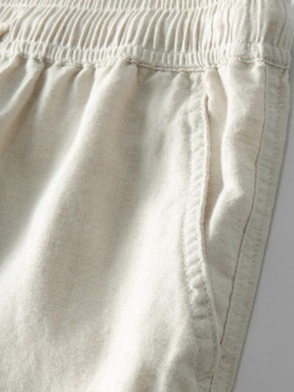 Zweiteiler | Kurzarm | Knopfleiste | Leinenkleidung | Leinenhose für Herren-Chaps Herrenmode