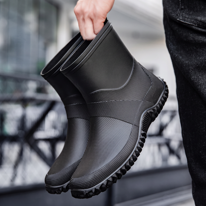 Gummistiefeletten für Herren in Schwarz