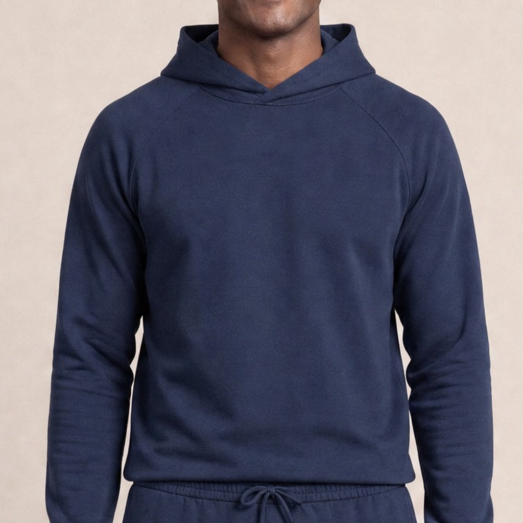Hausanzug Herren | Hoodie und Jogginghose | Lyocell | Marineblau