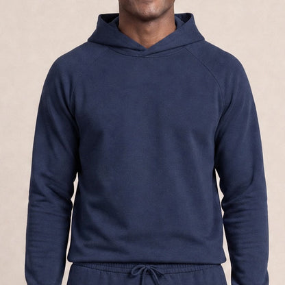 Hausanzug Herren | Hoodie und Jogginghose | Lyocell | Marineblau