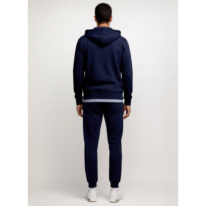 Dunkelblauer Jogginganzug mit Kapuzenjacke, Rückansicht | Chaps Herrenmode