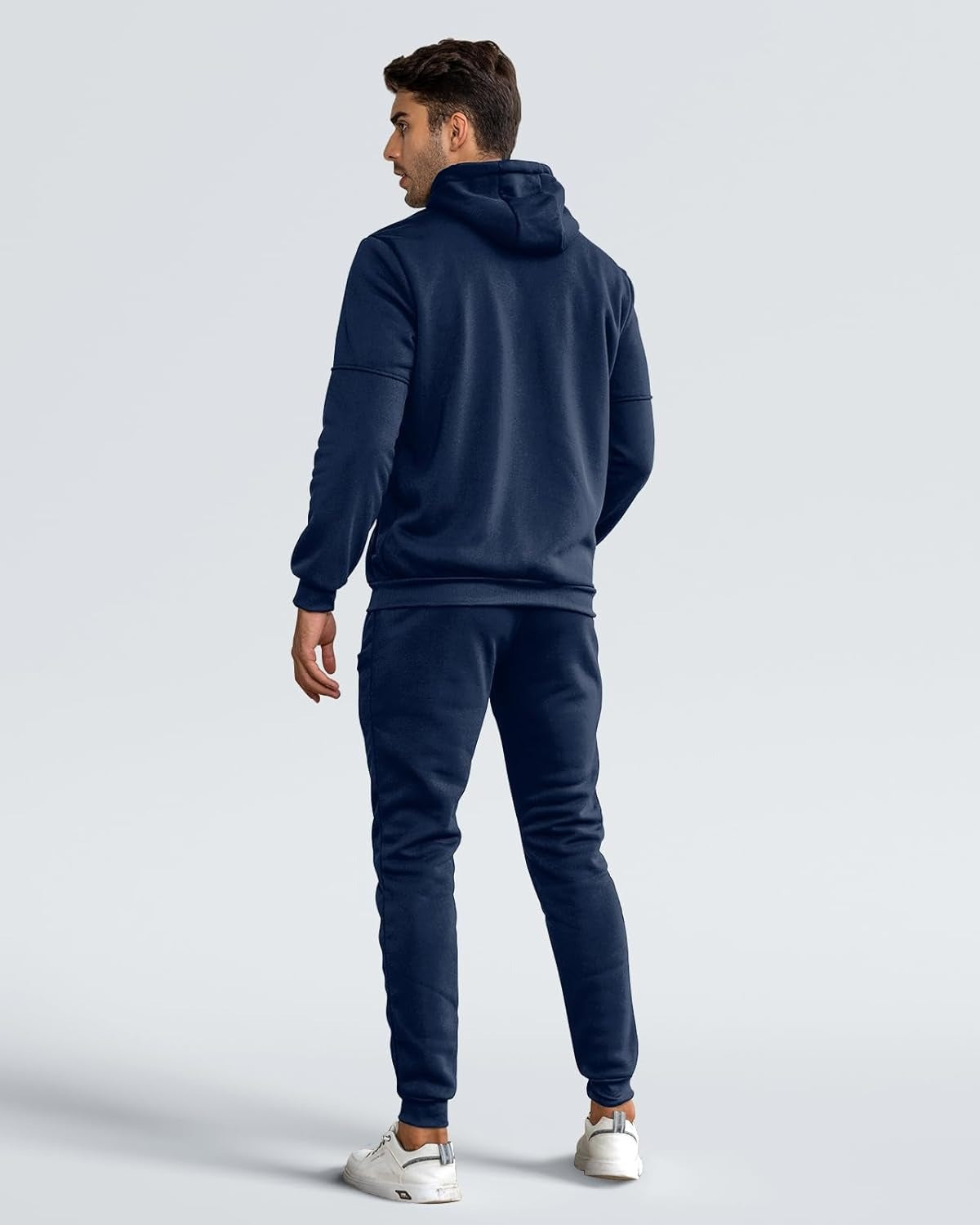 Marineblauer Trainingsanzug mit Kapuzenjacke, Rückansicht | Chaps Herrenmode