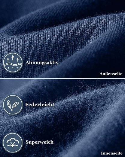 Nahaufnahme der Außenseite und der weichen Fleece-Innenseite des Stoffs | Chaps Herrenmode