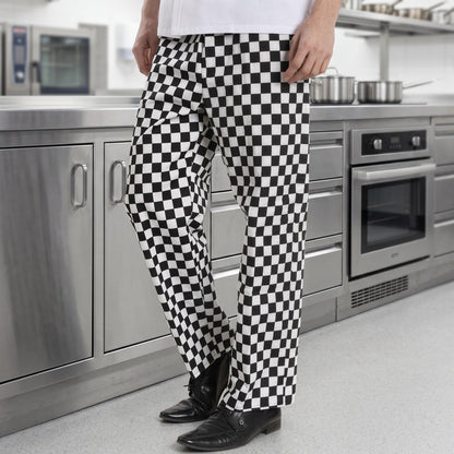 Kochhose Herren | Gummizug | Seitentaschen | Baumwollmischung-Großkariert-S-Chaps Herrenmode