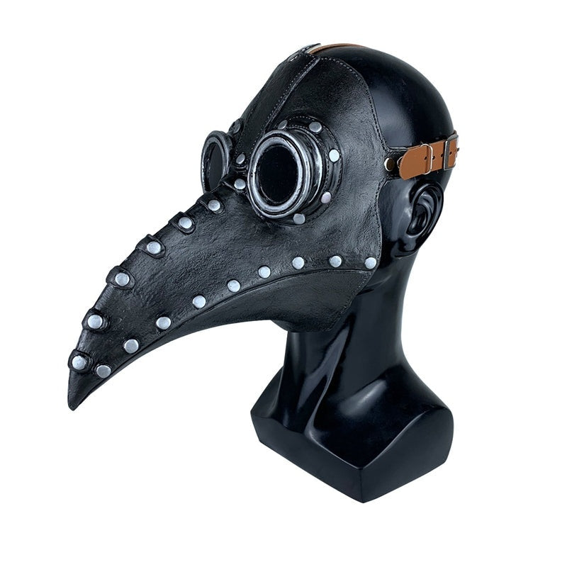 Pestarzt Schnabelmaske | Nieten | Brillenaugen | Schnallenriemen