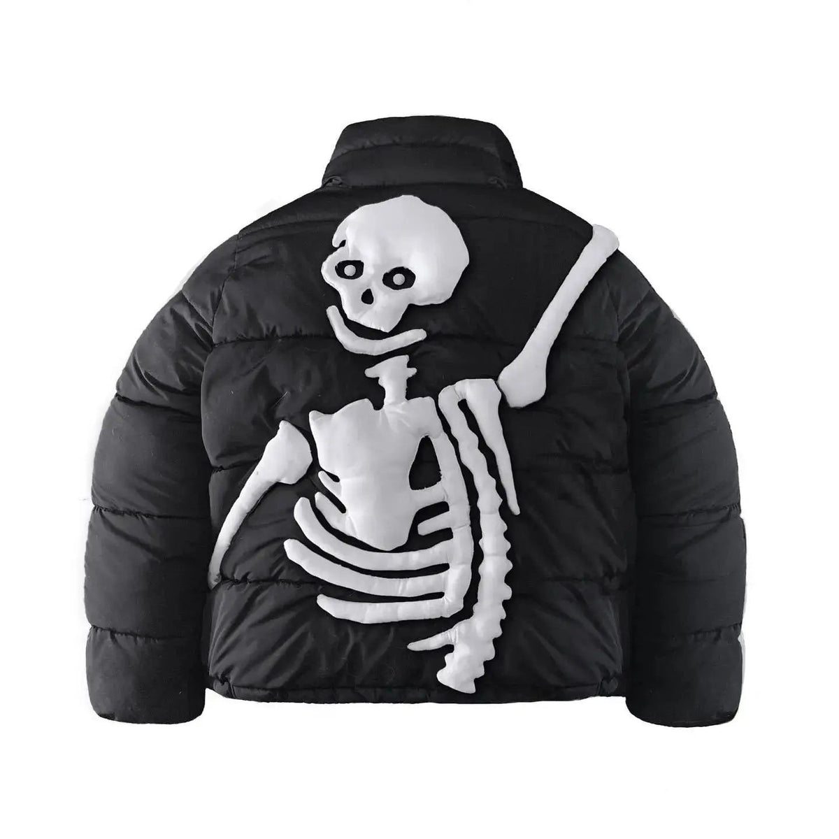 Skelett Pufferjacke Herren | Steppjacke | Knochen Design | Schwarz