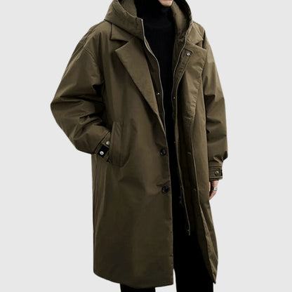 Lange Regenjacke Herren | Kapuze | Leicht | Wasserfest-Chaps Herrenmode
