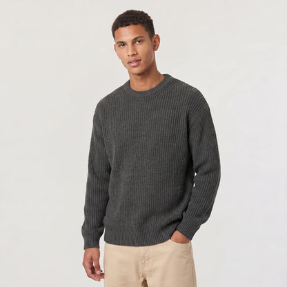 Rippstrick Pullover Herren | Rundhals | Regular Fit