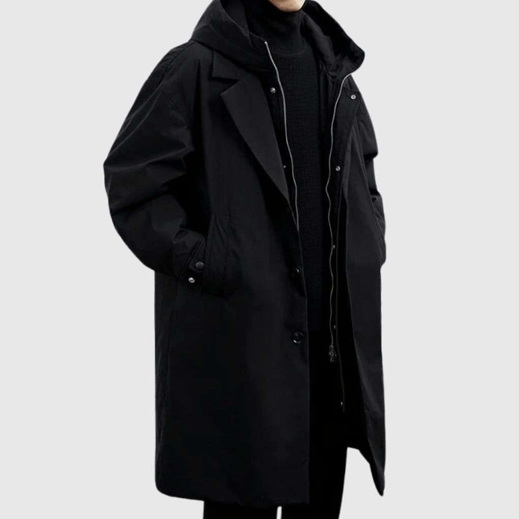 Lange Regenjacke Herren | Kapuze | Leicht | Wasserfest-Chaps Herrenmode