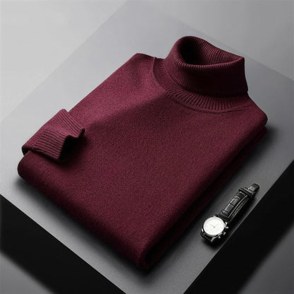 Rollkragenpullover Herren | Feinstrick | Gerippter Kragen | Gerader Schnitt