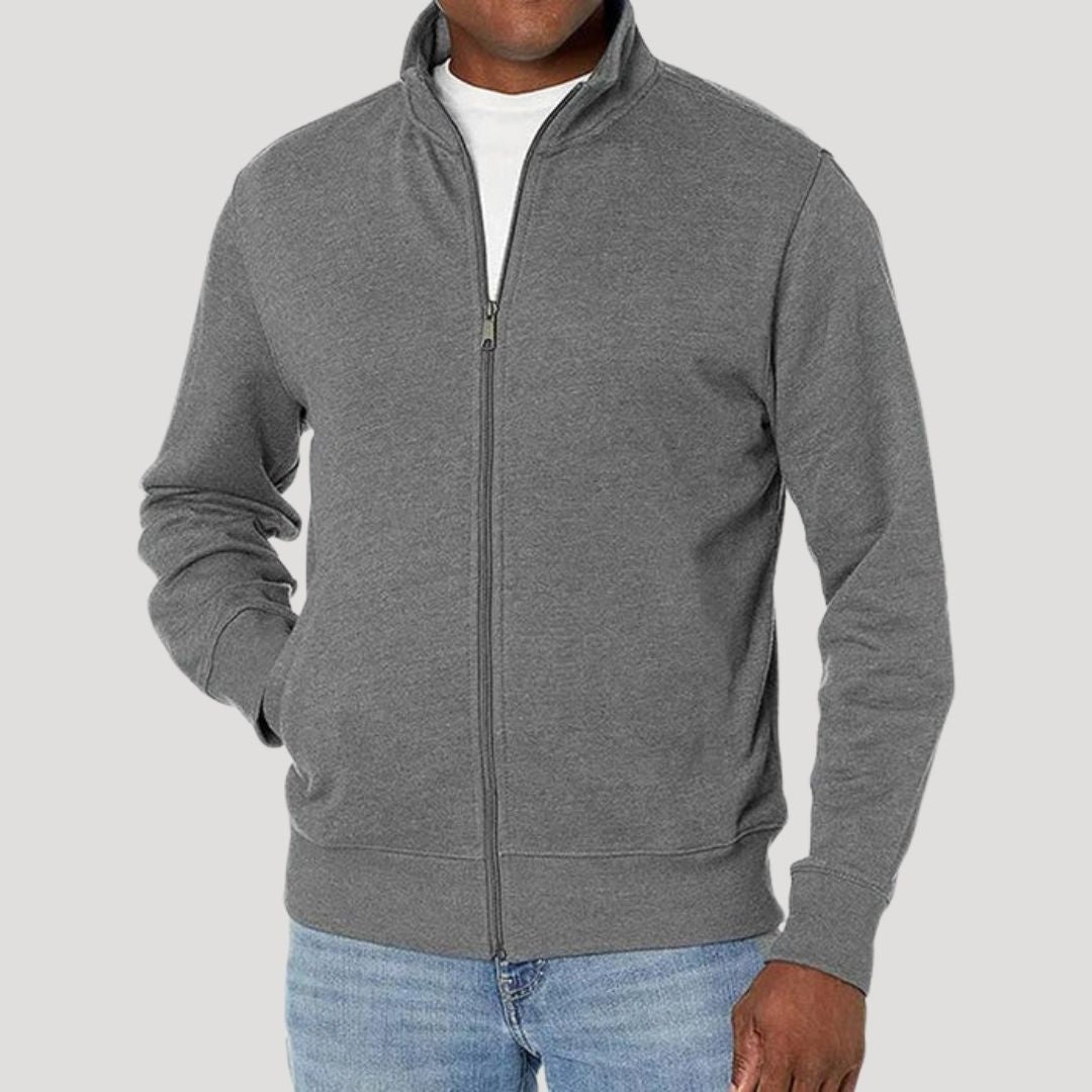 Zip-Jacke mit Stehkragen Herren | Durchgehender Reißverschluss | Seitentaschen | Leicht