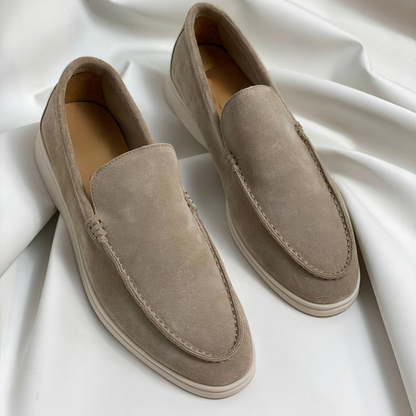Mokassins Herren | Vintage | Handgenäht | Zum Hineinschlüpfen-Beige-40-Chaps Herrenmode