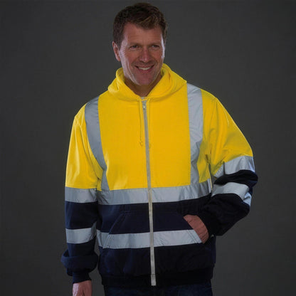 Sweatjacke Herren | Reflexstreifen | Kapuze | Reißverschluss