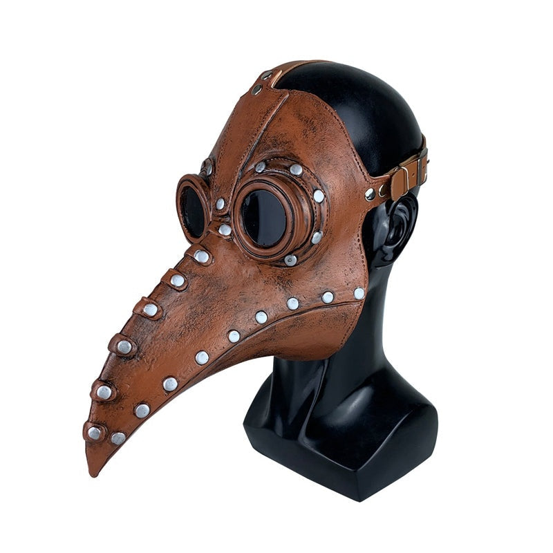 Pestarzt Schnabelmaske | Nieten | Brillenaugen | Schnallenriemen