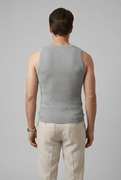Unterhemd Herren | Gerippt | Rundhals | Slim Fit-Chaps Herrenmode